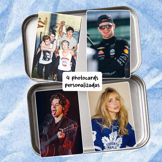 4 photocards personalizadas